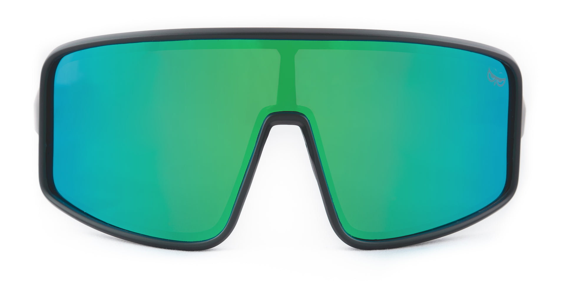 Gnarly Owl Ookpik Black polarizační sportovní sluneční brýle na sport výměnné polarizační fotochromatický zorník česká značka sova černý rámeček zelené pánské dámské zepředu