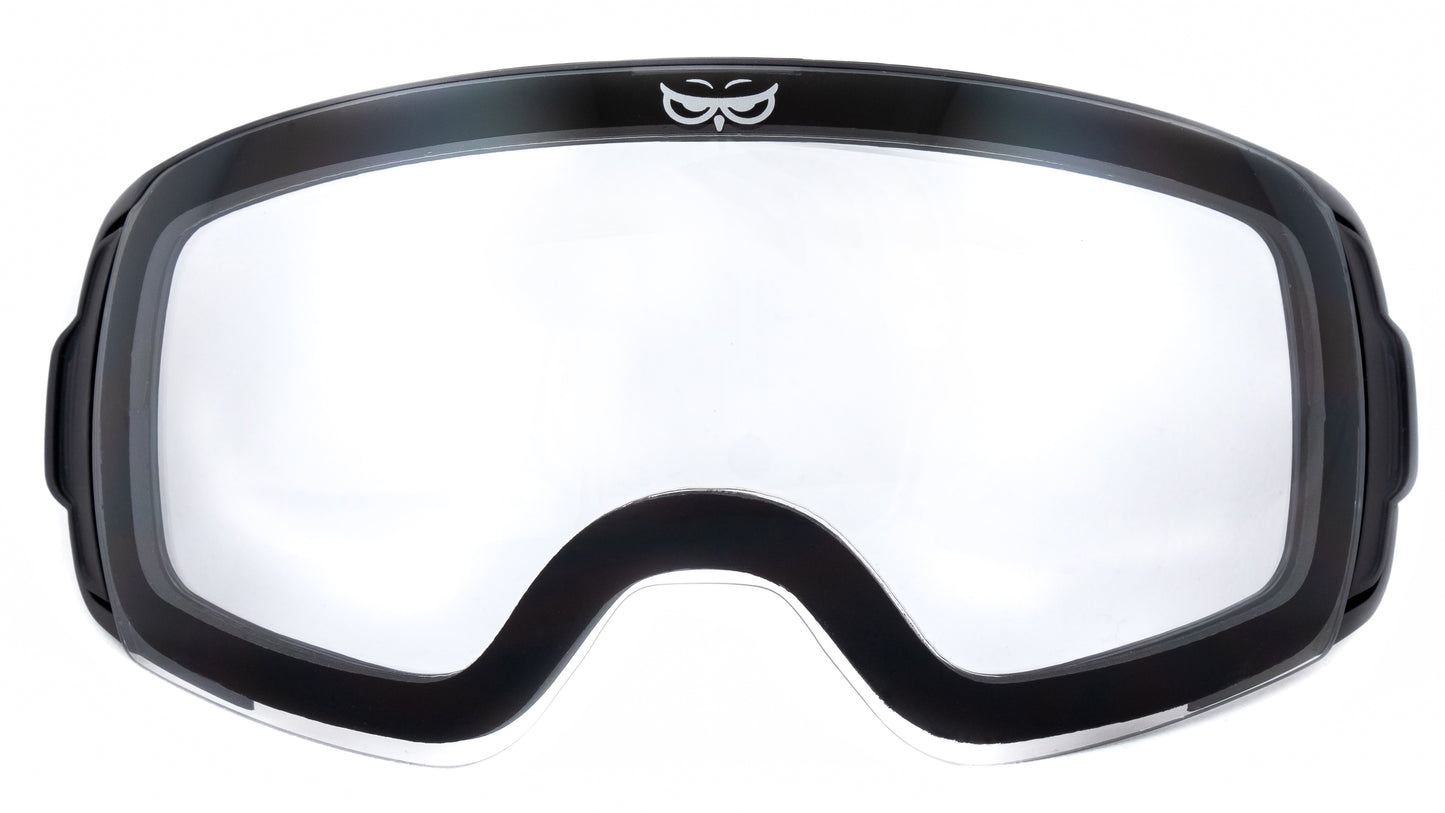 Gnarly Owl Gnarnia polarizační lyžařské snowboardové brýle magnetické výměnné zorníky čirý rozjasňovací do zhoršených podmínek mlha bílá tma šero noční lyžování sova