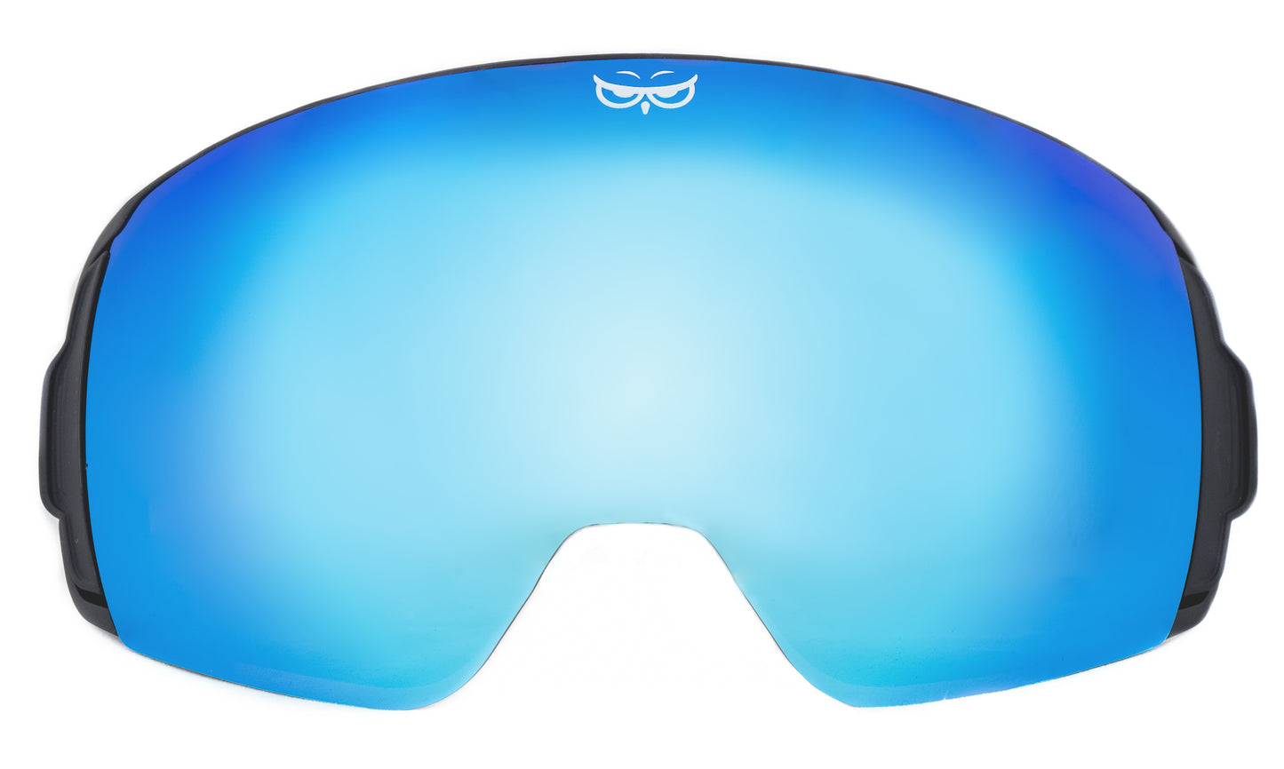 Gnarly Owl ice blue polarizační zrcadlový modrý zorník sova česká značka výrobce lyžařské snowboardové brýle