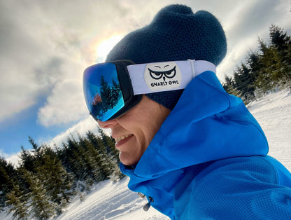 Gnarly Owl zorník polarizační zrcadlový blankytně ledovcově modrý ice blue REVO magneticky výměnný česká značka lyžařské brýle