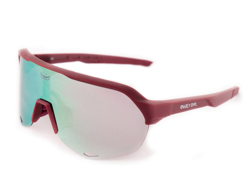   dámské polarizační sluneční brýle česká značka Gnarly Owl absence odlesků brýle na hory skialpy kolo bike stylové zrcadlový růžový REVO zorník zelený moderní design
