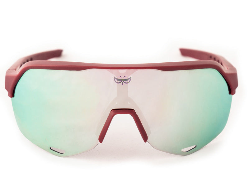 polarizační sluneční brýle česká značka Gnarly Owl absence odlesků brýle na hory skialpy kolo bike stylové zrcadlový růžový REVO zorník dámské brýle
