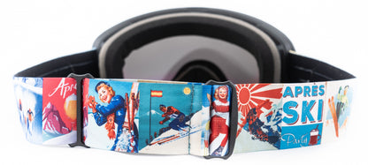 "Gnarly Owl polarizační lyžařské snowboardové skialpové splitboardové brýle česká značka růžový REVO zorník gumové logo sova nastavitelný protiskluzový   vintage retro pásek pivo ženská gondola lanovka"