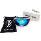 Polarizační lyžařské snowboardové brýle Gnarly Owl Glacier zrcadlový modrý REVO zorník součást balení 
