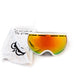 Polarizační lyžařské snowboardové brýle Gnarly Owl Steep zrcadlový oranžový REVO zorník součást balení 