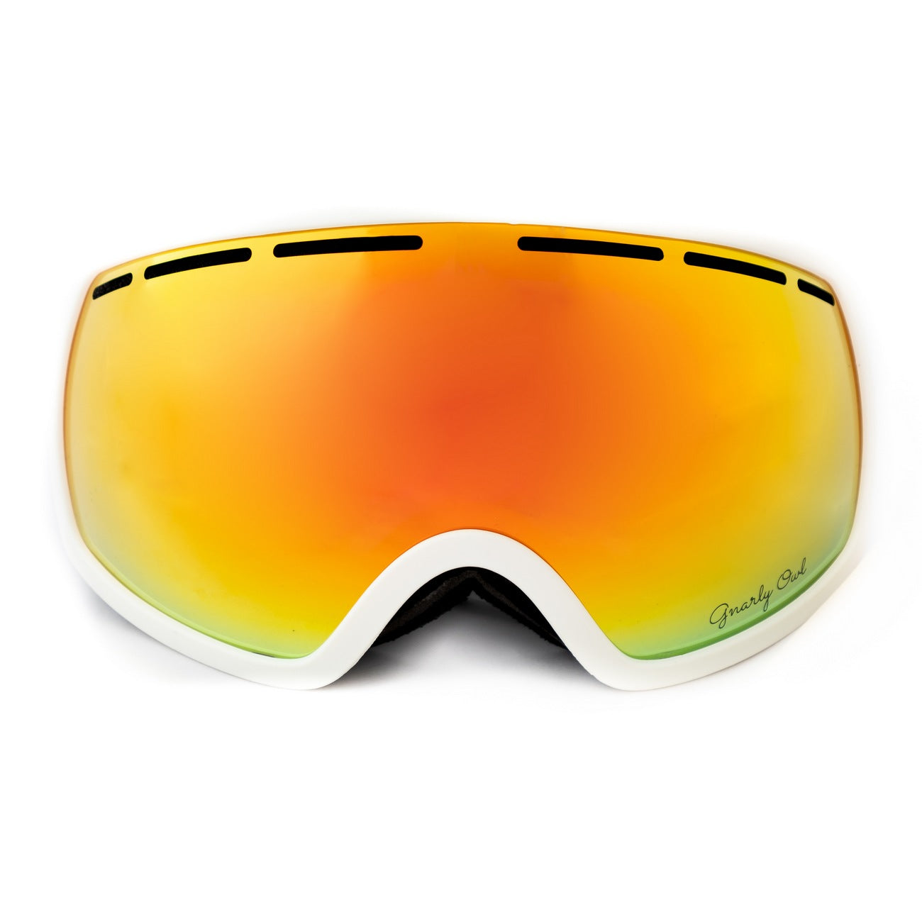 Polarizační lyžařské snowboardové brýle Gnarly Owl Steep zrcadlový oranžový REVO zorník 